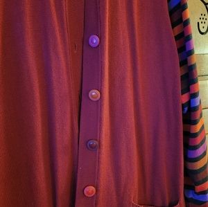 Womens Sweater Tunic Length Cardigan